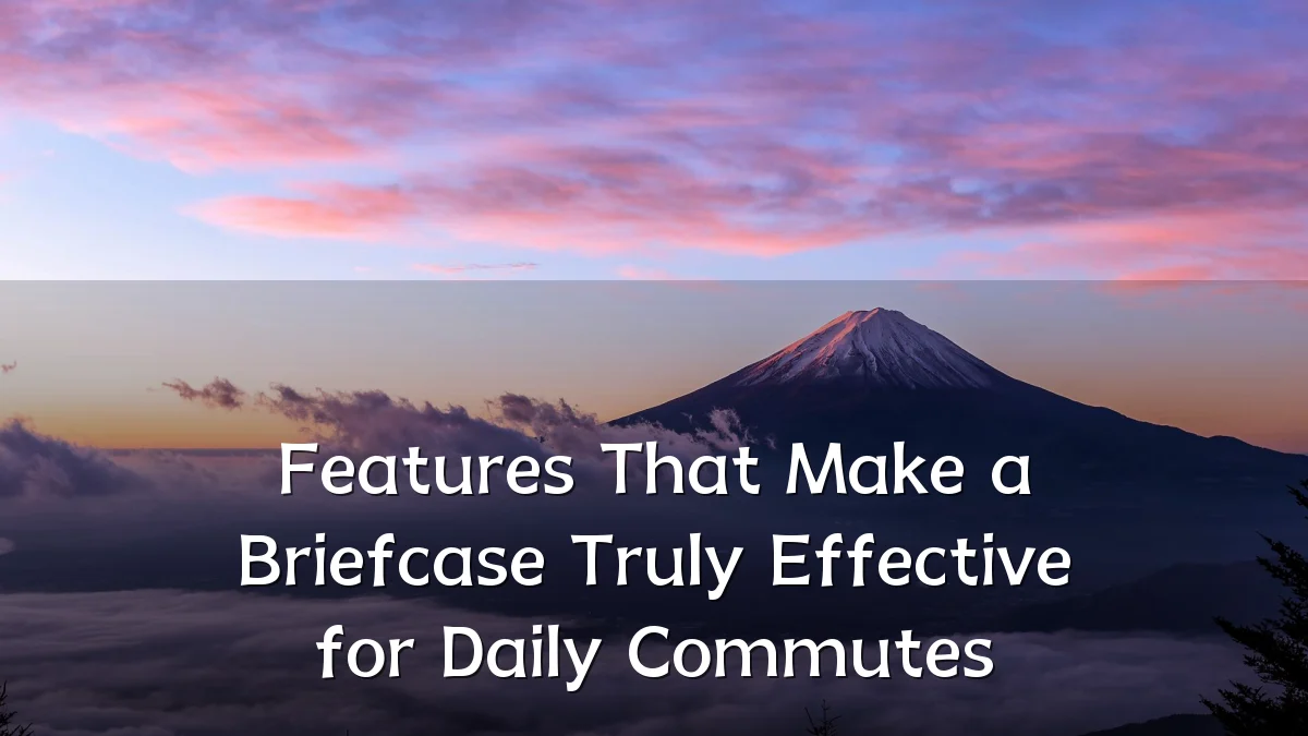 Features That Make a Briefcase Truly Effective for Daily Commutes