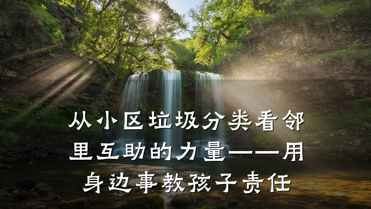 从小区垃圾分类看邻里互助的力量——用身边事教孩子责任